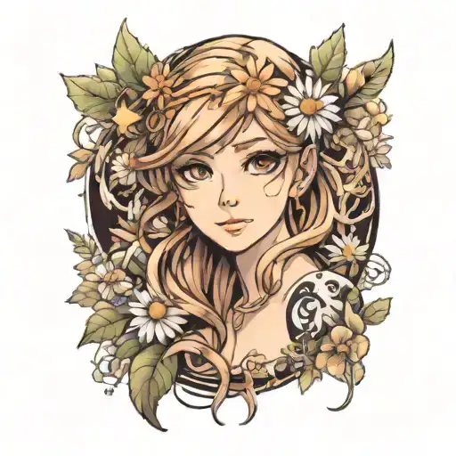 daisy tattoo design idea