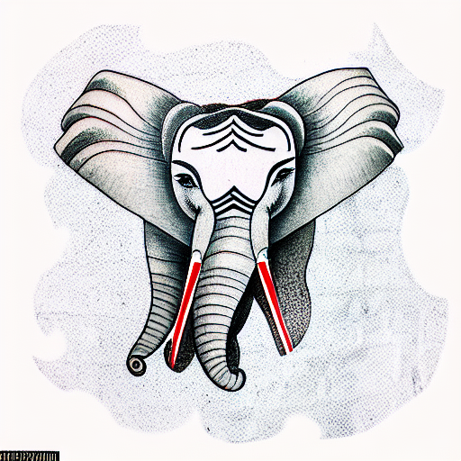 Elephant tattoo design idea