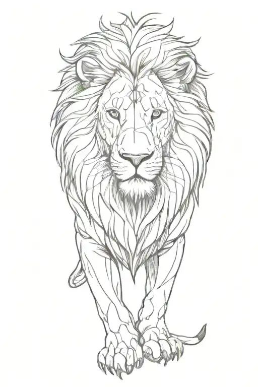 lion tattoo design idea