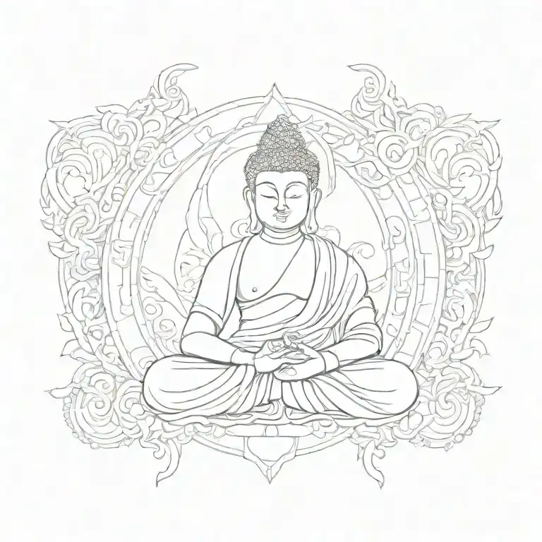 buddhist tattoo design idea