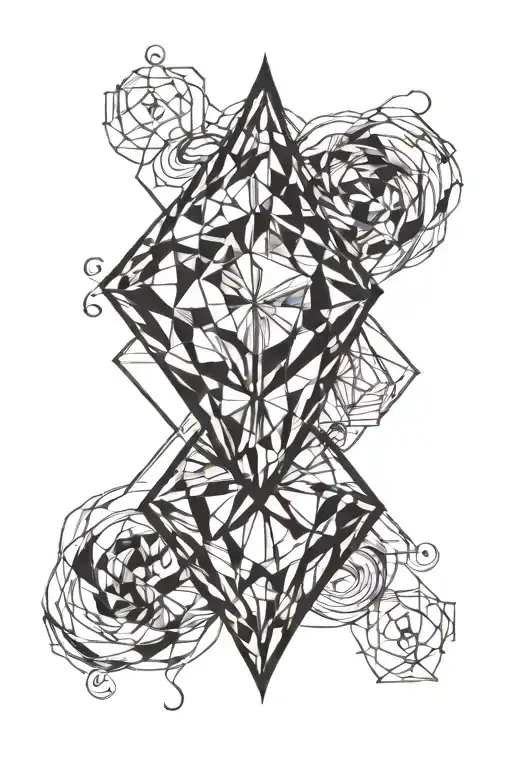 diamond tattoo design idea