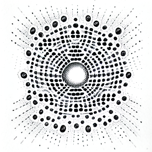  Dot pattern sacred geometry tattoo design idea