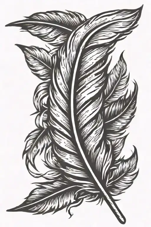 feather tattoo design idea