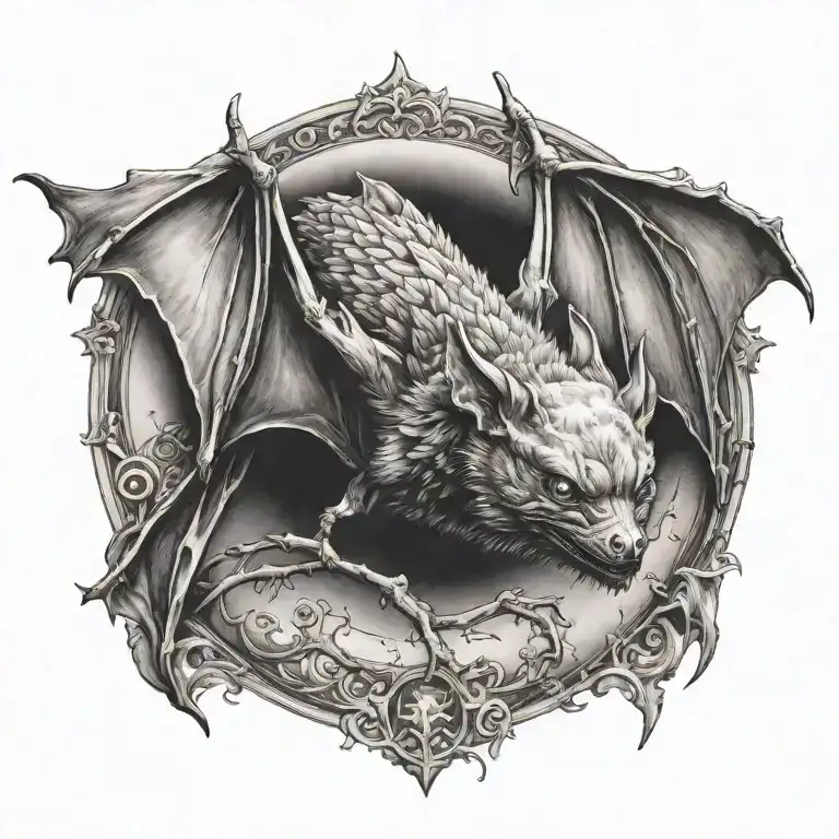 bat tattoo design idea