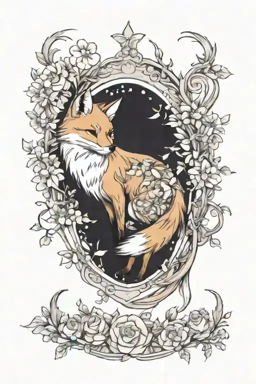 fox tattoo design idea