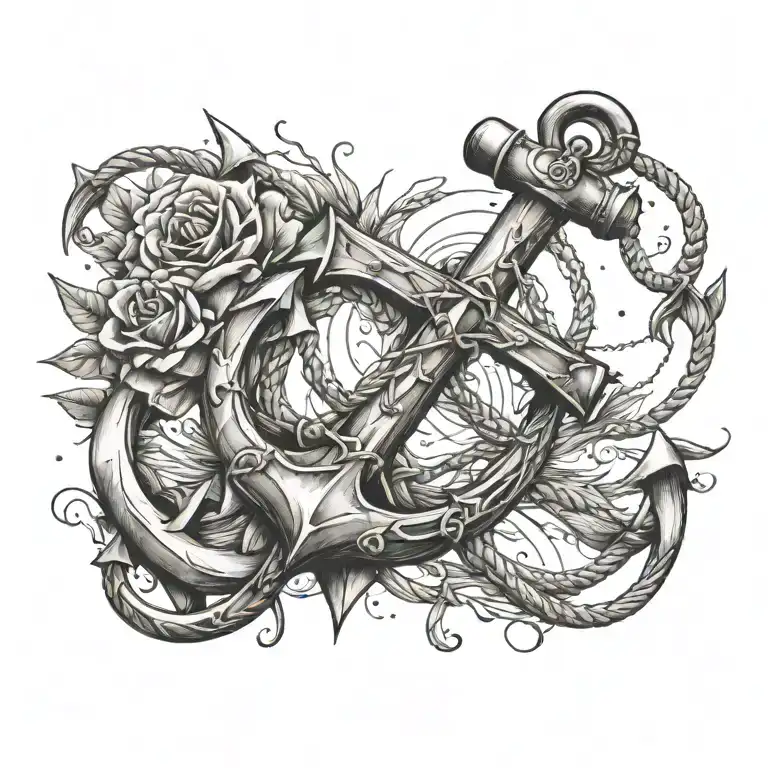 anchor tattoo design idea