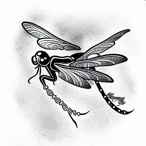 Dragonfly tattoo design idea