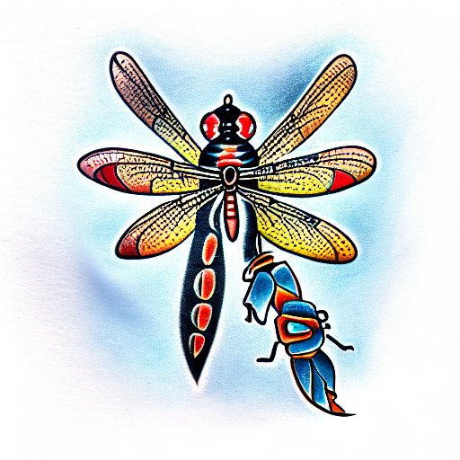 Dragon Fly Traditional Tattoo  Art Board Print for Sale by ShaylaMichelle   Redbubble