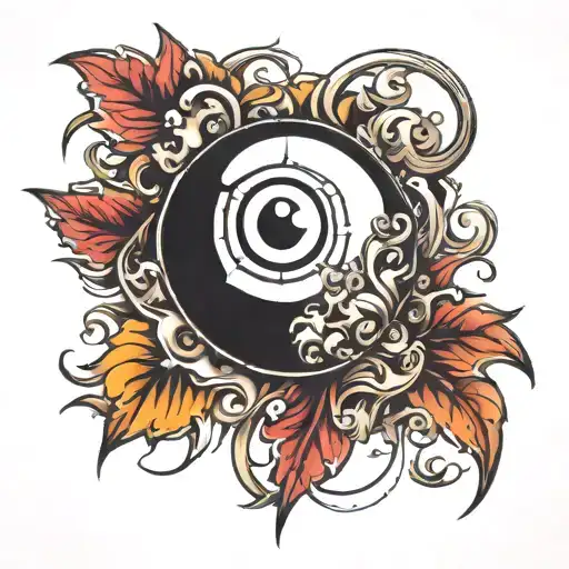 8 Ball tattoo design idea