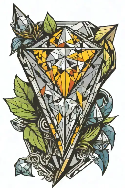 diamond tattoo design idea