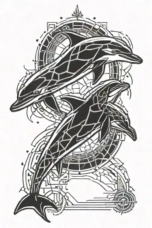 dolphin tattoo design idea