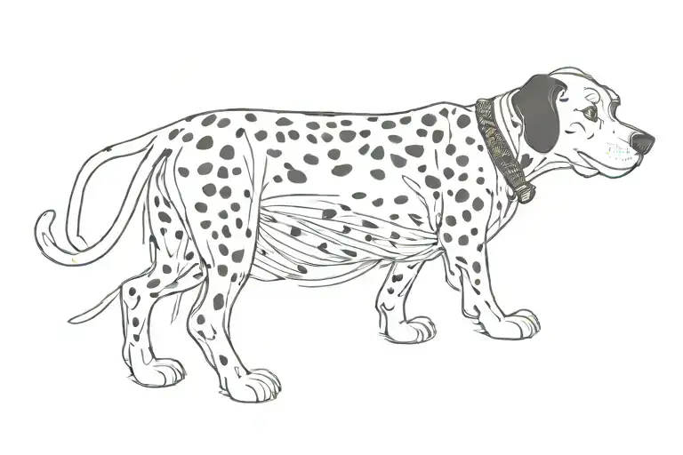 101 dalmatians tattoo design idea