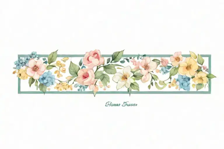 floral tattoo design idea