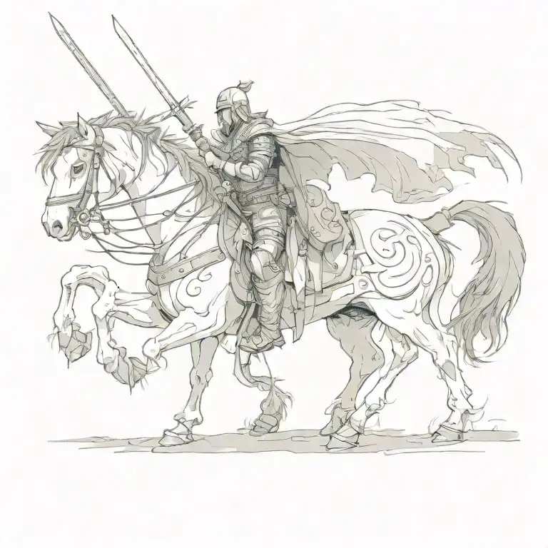 warrior tattoo design idea