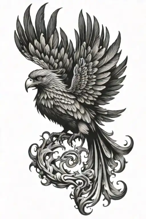 phoenix tattoo design idea