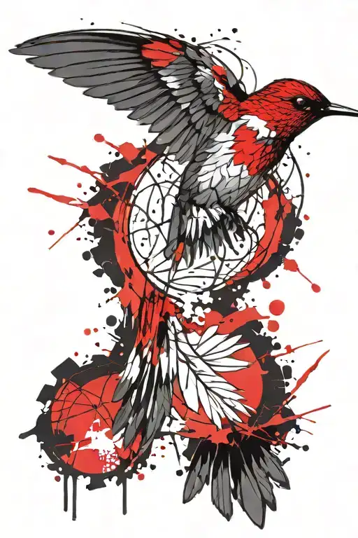 hummingbird tattoo design idea