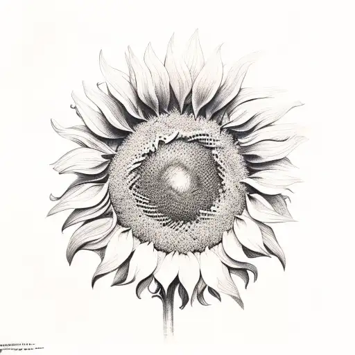 sunflower            tattoo tattoos sunflower  sunflowertattoo design art tattooart abstract sketch sketchtattoo   Instagram