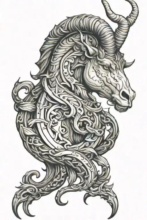 capricorn tattoo design idea