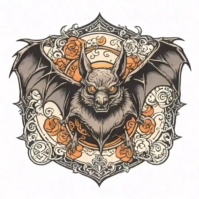 bat tattoo design idea