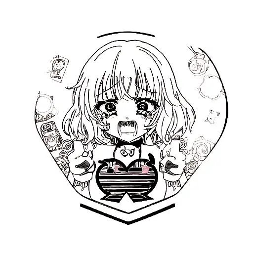 Crying Heart tattoo design idea