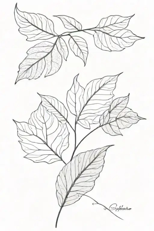 leaf tattoo design idea