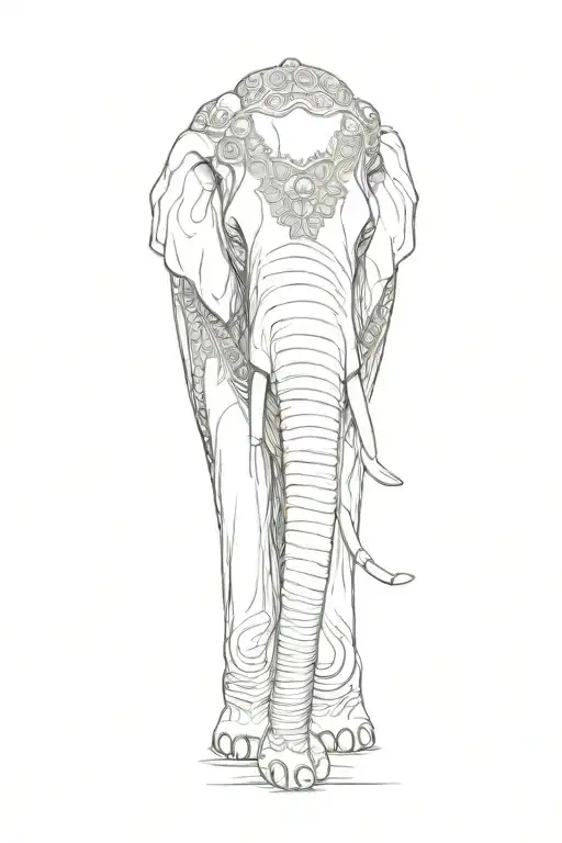 elephant tattoo design idea