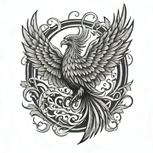 phoenix tattoo design idea