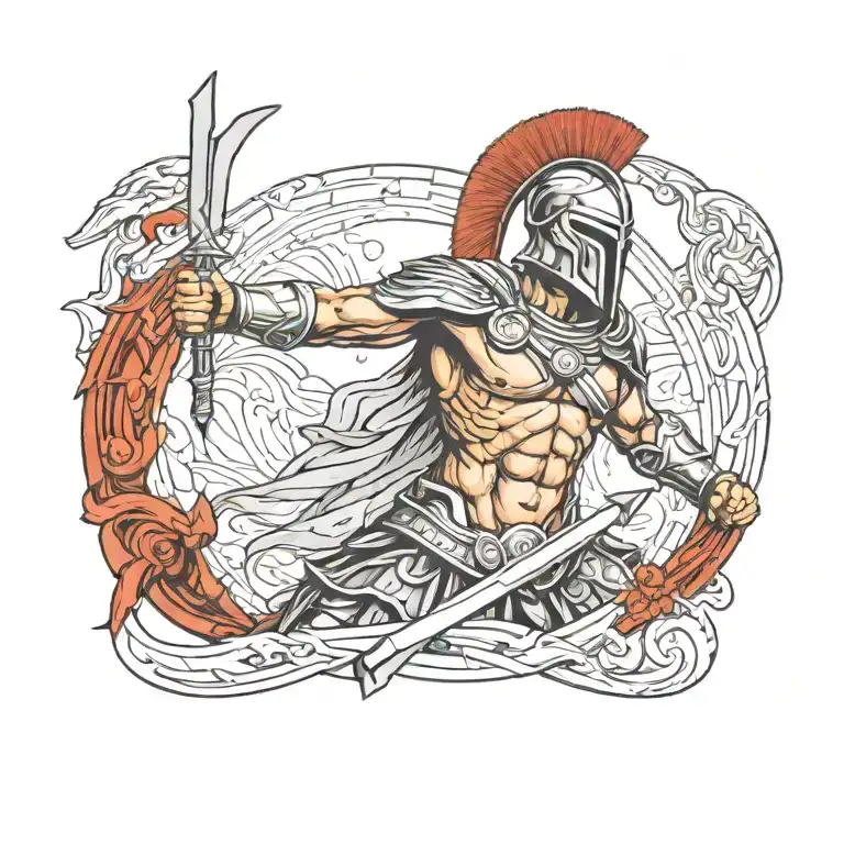 spartan tattoo design idea