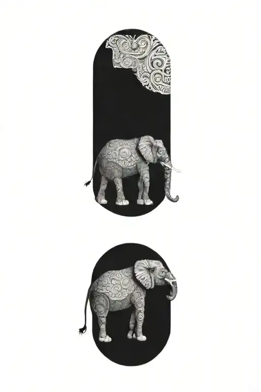 elephant tattoo design idea