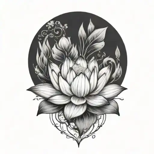 lotus tattoo design idea
