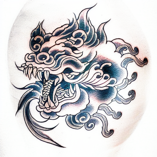 japanese fu lion tattoo