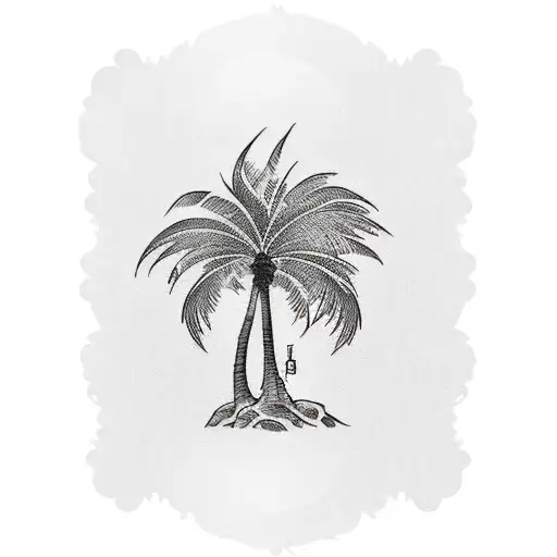 Coconut Tree Temporary Tattoo