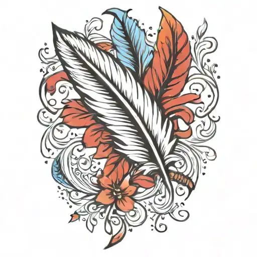 feather tattoo design idea