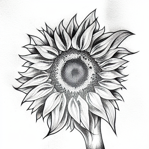 Sunflower tattoo design idea