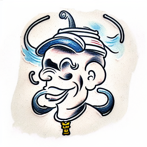 sam altman popeye sailor jerry tattoo design idea