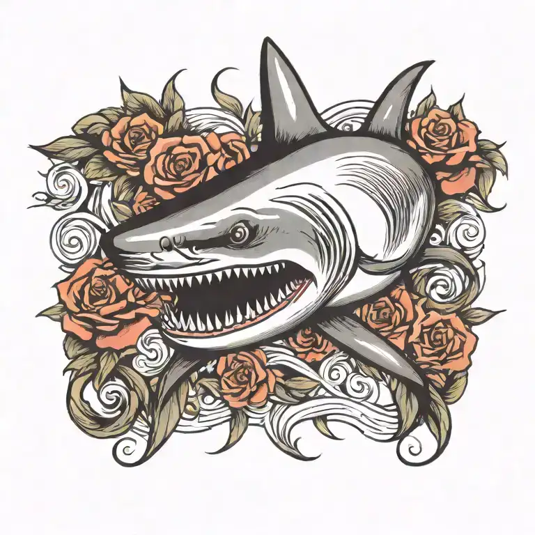 shark tattoo design idea