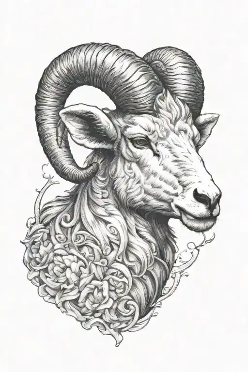aries tattoo design idea