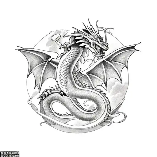 dragon tattoo drawing