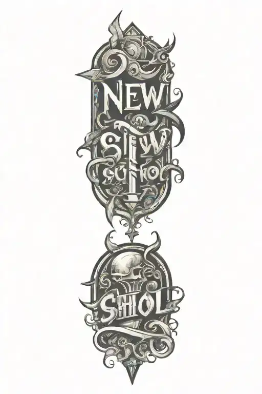 lettering tattoo design idea