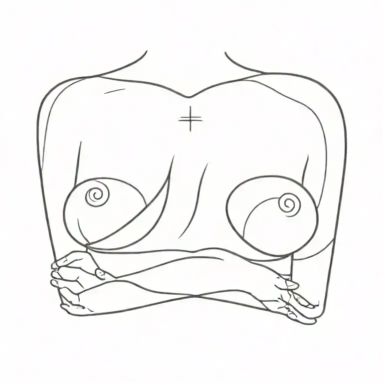 breast tattoo design idea