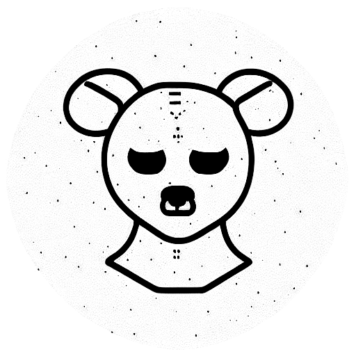 bear head outline tattoo