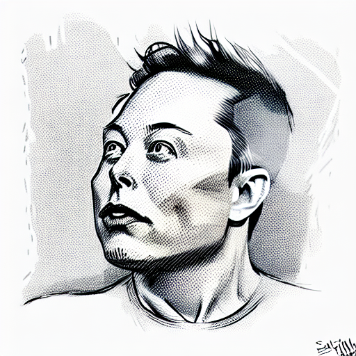 Elon Musk and Twitter tattoo design idea