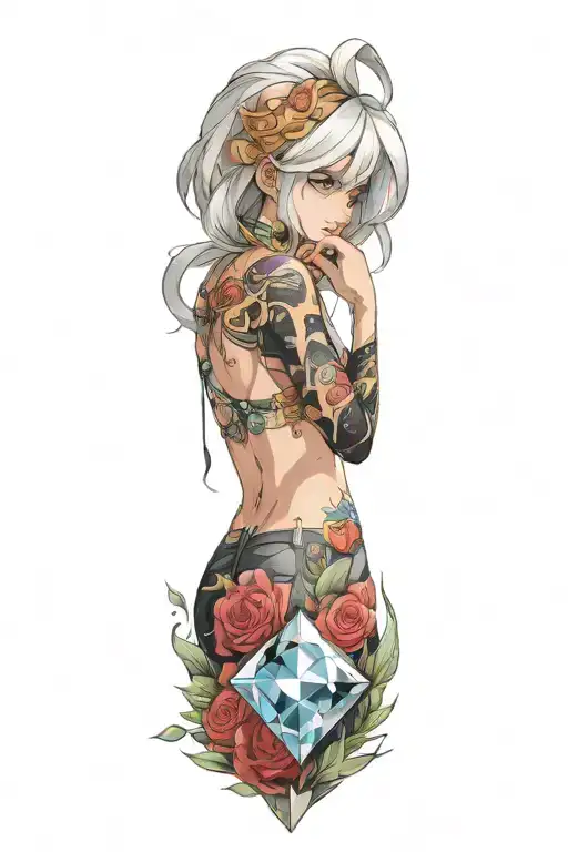 diamond tattoo design idea