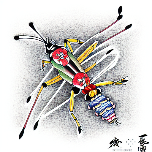 grasshopper tattoo design idea