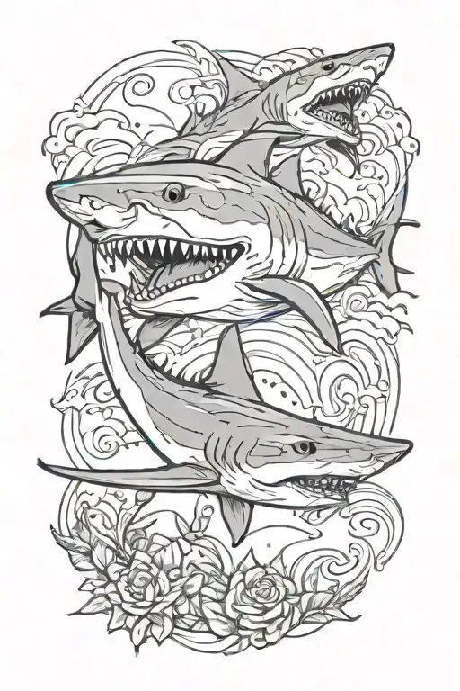 shark tattoo design idea