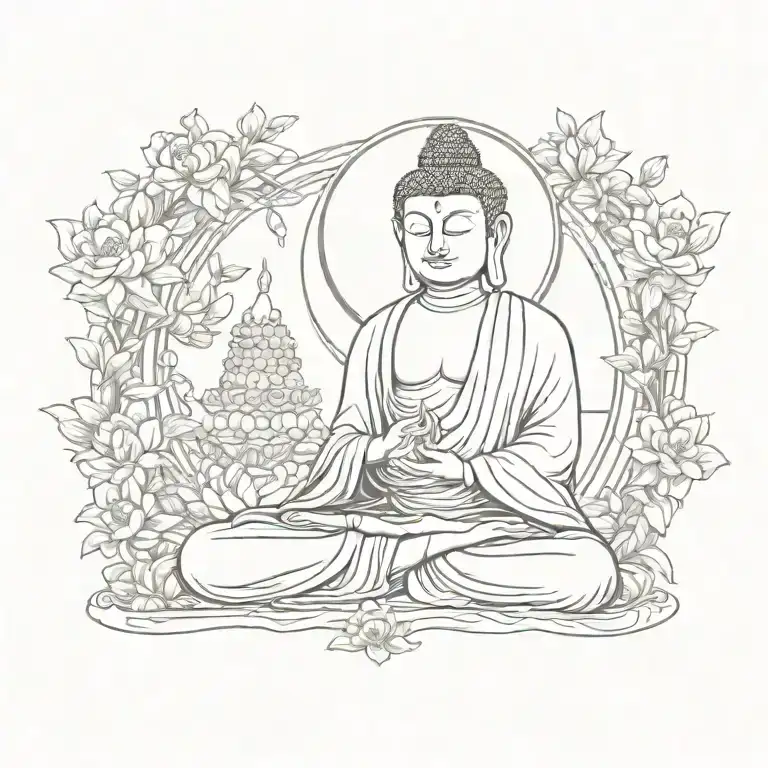 buddhist tattoo design idea