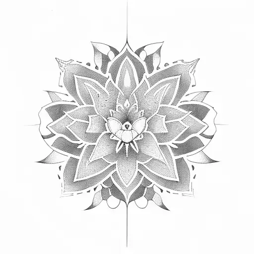 Dotwork lotus mandala 1 Art Print by teadreamerr | Society6