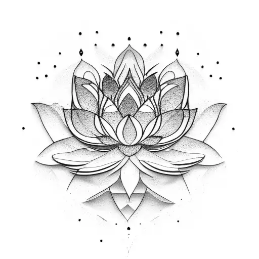 Minimalist Lotus Flower Tattoo Design – Tattoos Wizard Designs