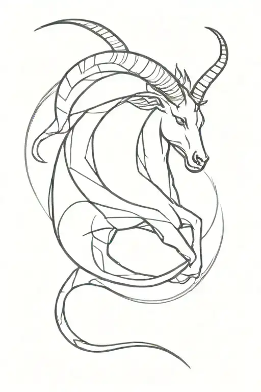 capricorn tattoo design idea