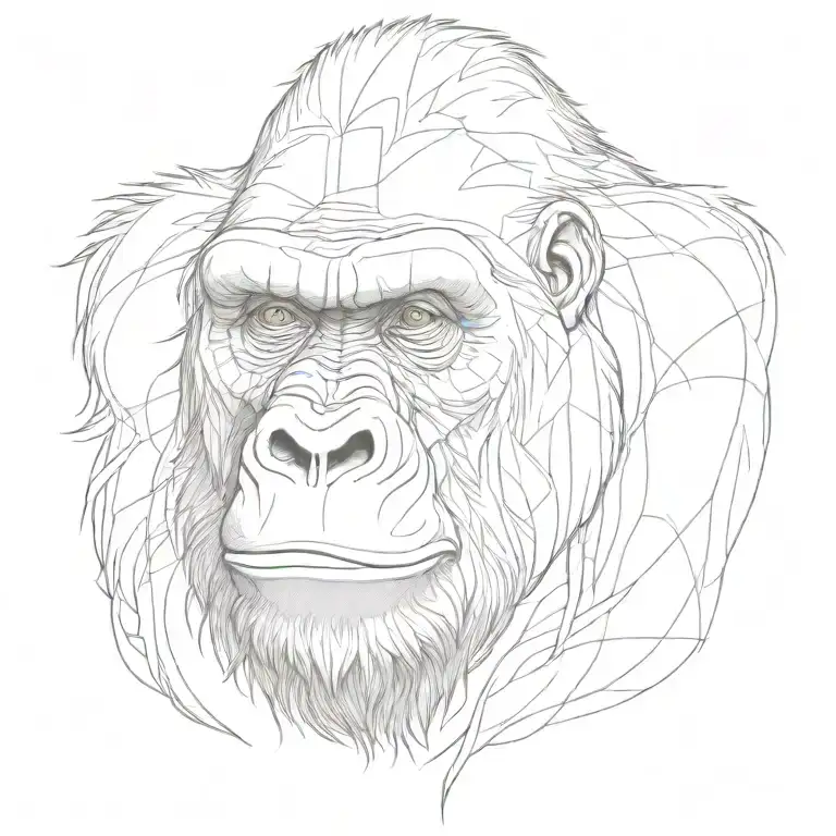 gorilla tattoo design idea